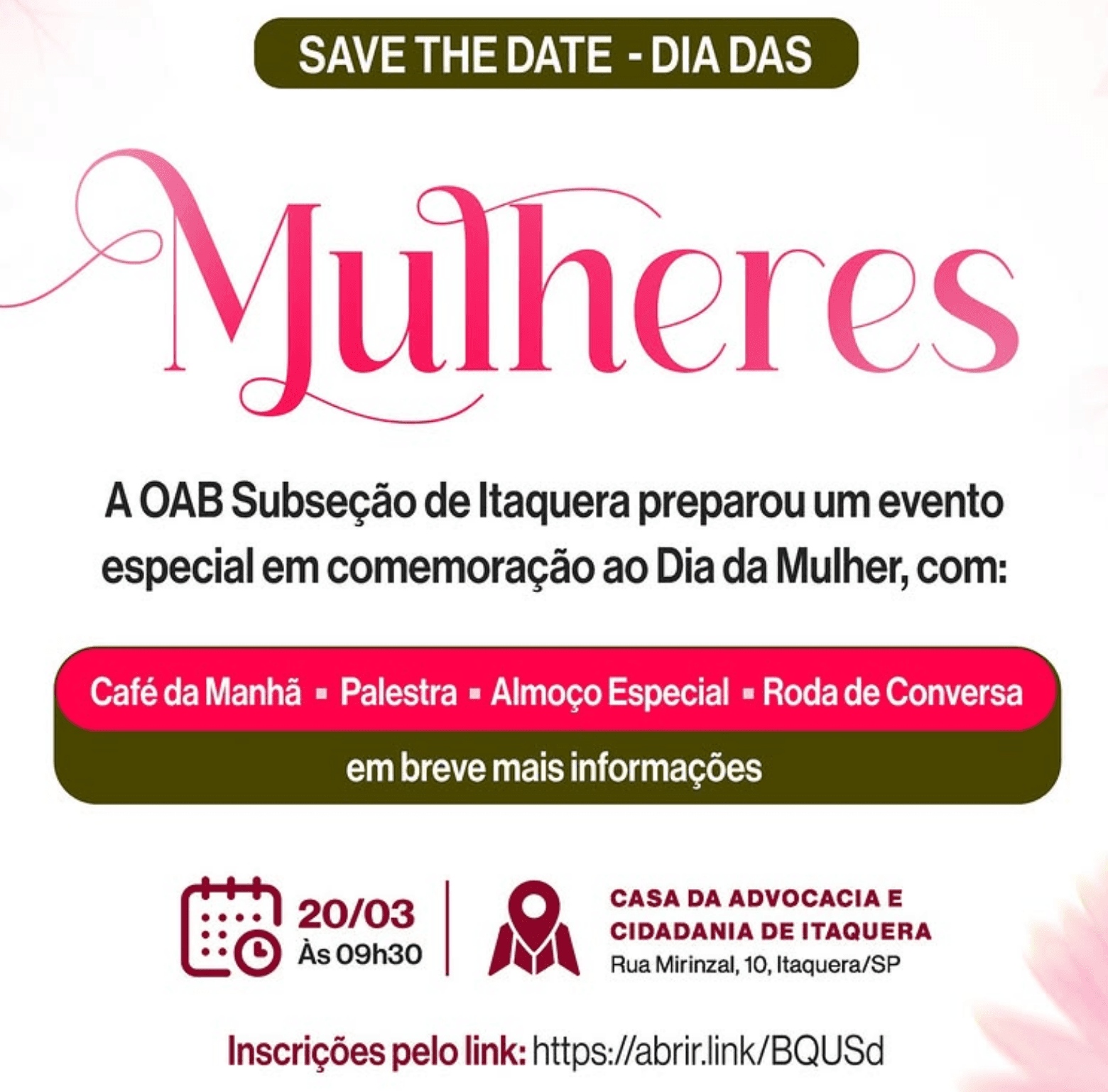 Comemoração Dia da Mulher