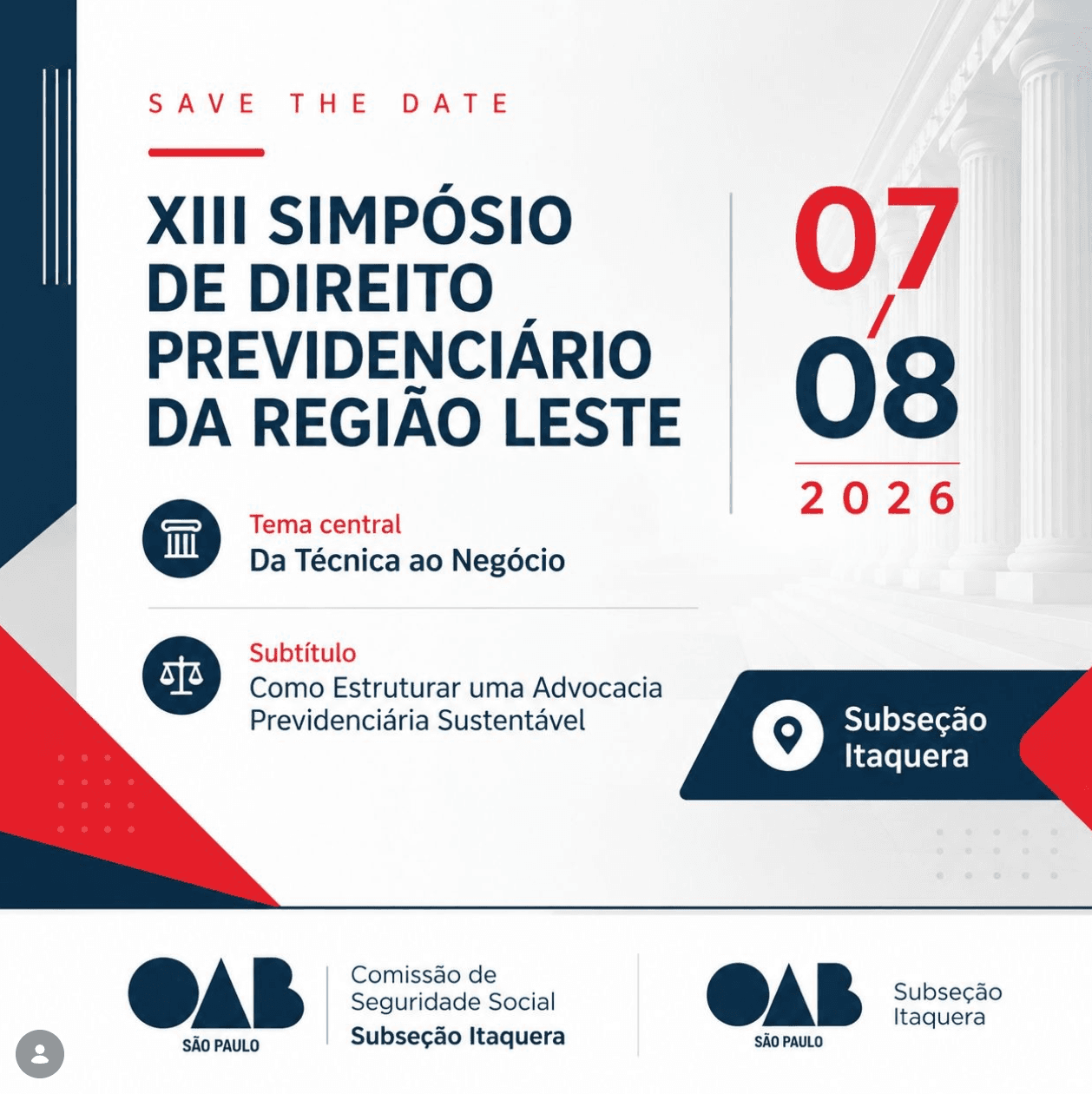 XIII Simpósio de Direito Previdenciário da Região Leste