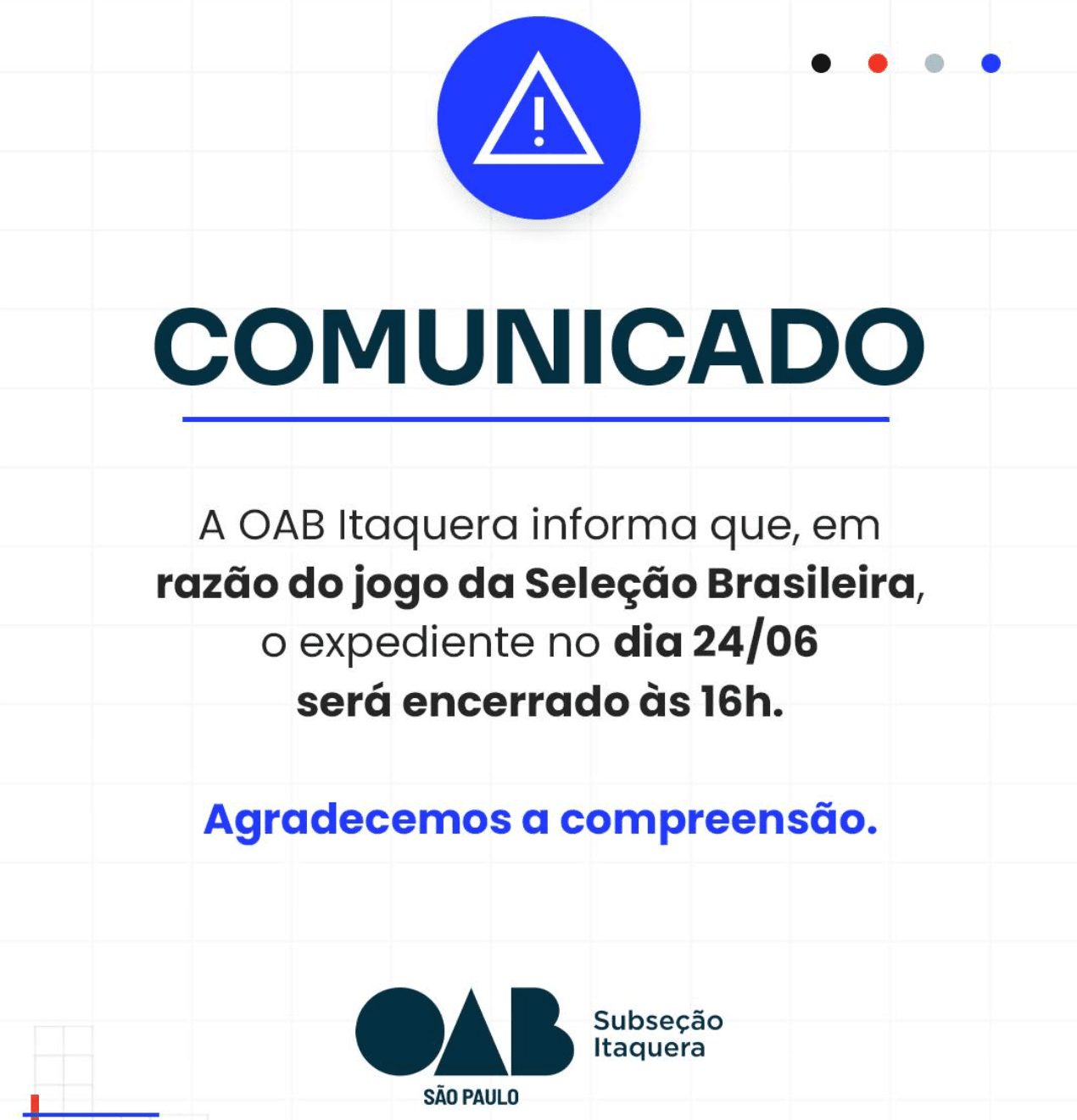 Comunicado: Expediente Copa do Mundo