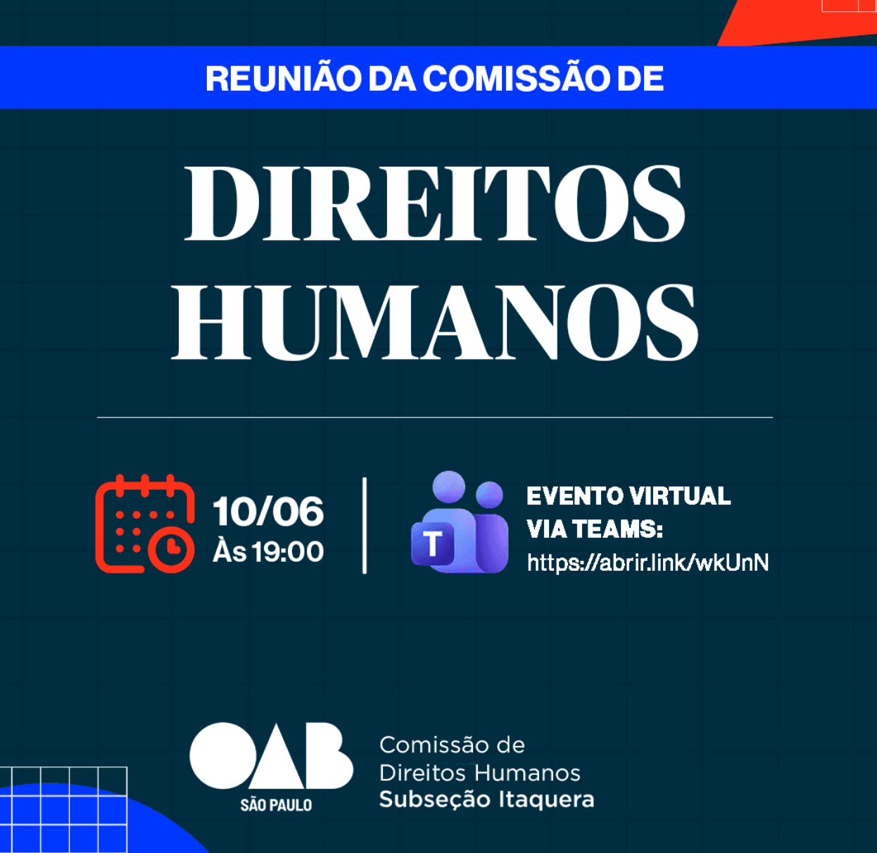 Reunião da Comissão de Direitos Humanos