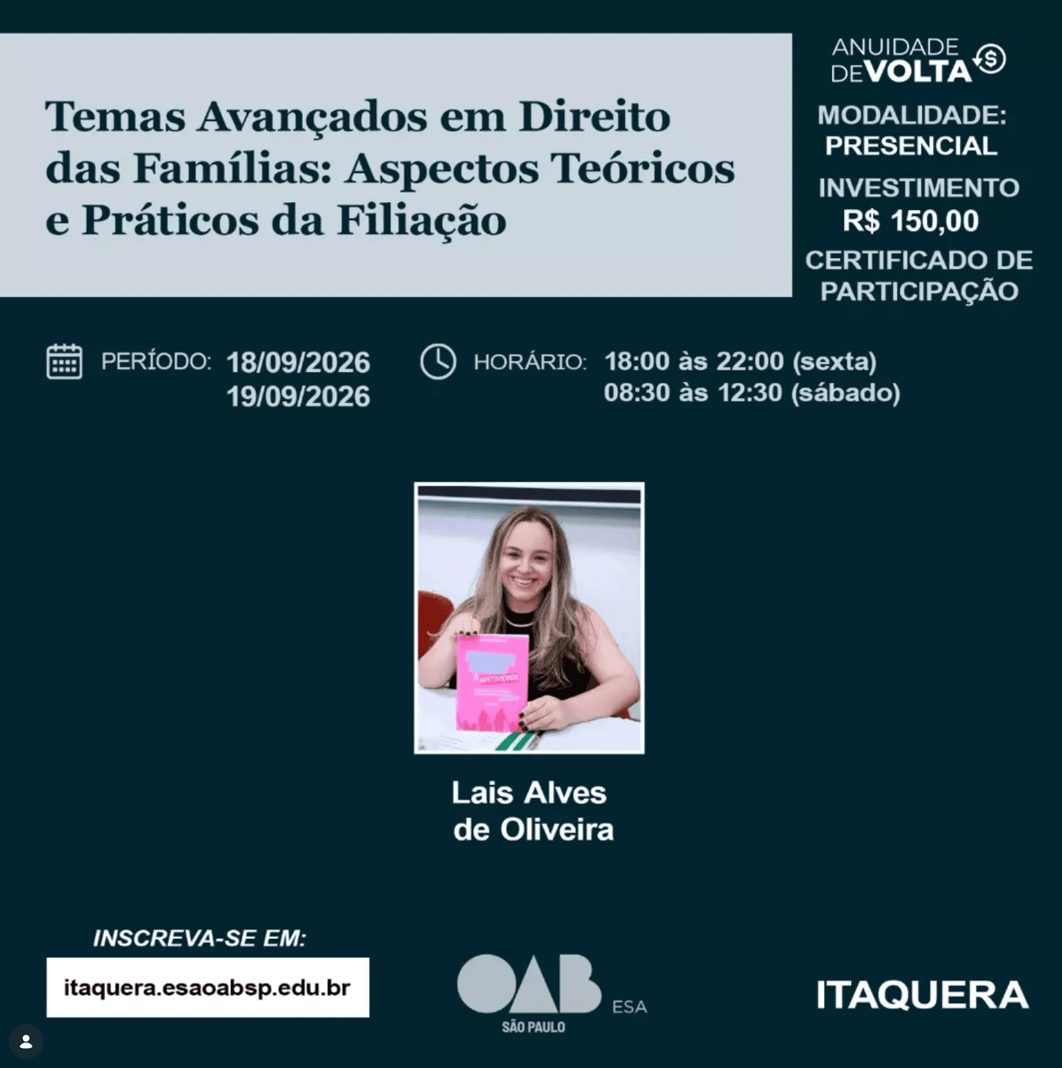 📙 ESA Itaquera: Temas avançados em Direito das Famílias: Aspectos Teóricos e Práticos da Filiação